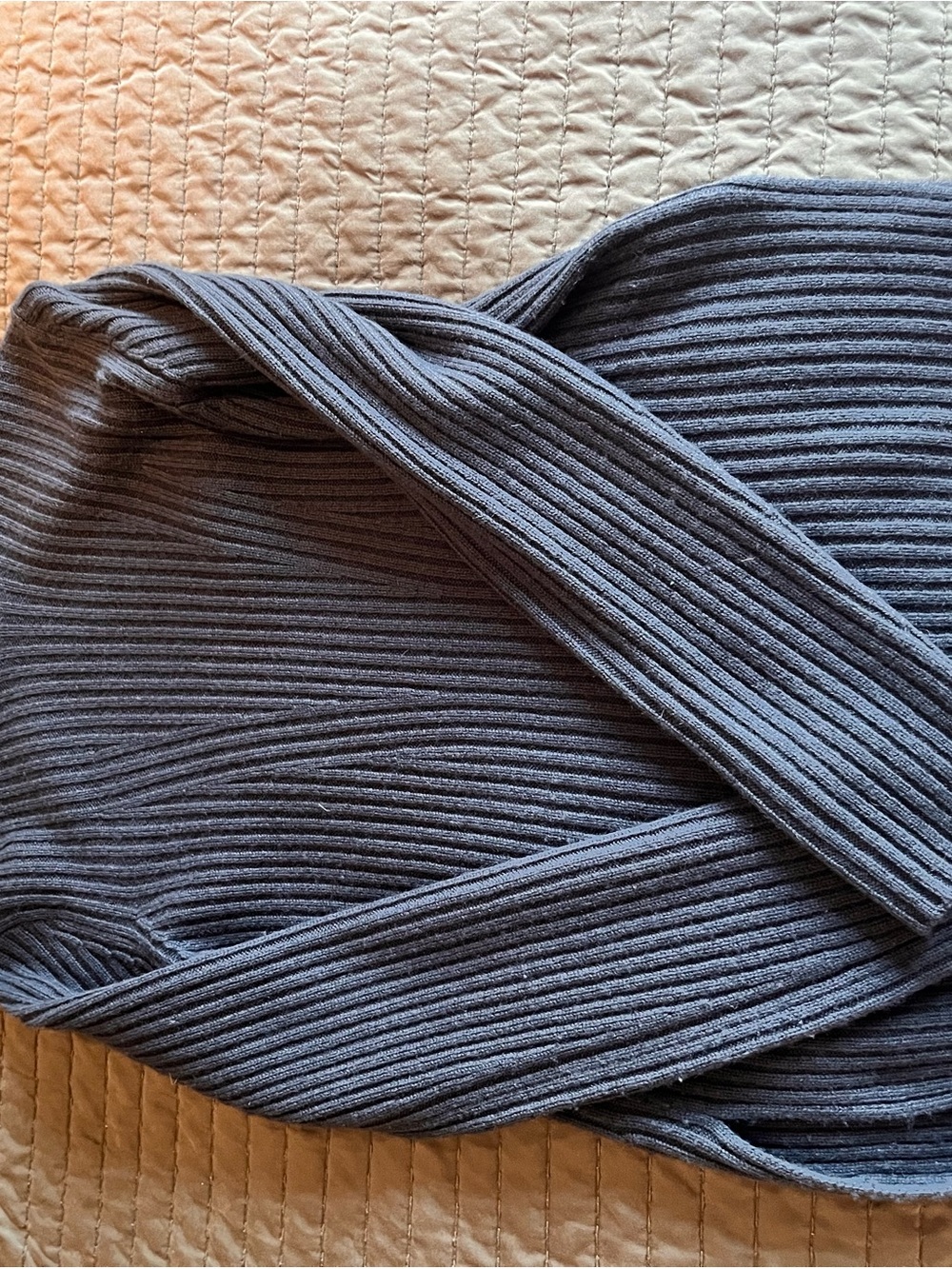 Vince Ribbed Sweater in Charcoal Gray